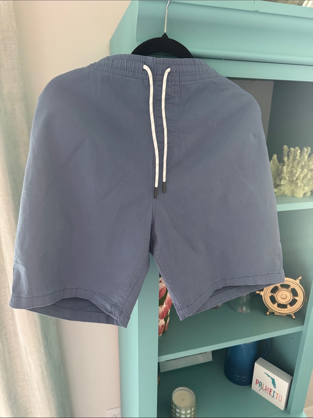 Sperry Easy Flex Slate Blue Drawstring 8” Shorts XL NWT